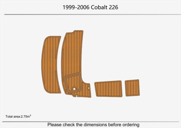 EVA foam flooring faux teak 1999-2006 Cobalt 226 (1) 1 Kit EVA foam flooring faux teak 1999-2006 Cobalt 226