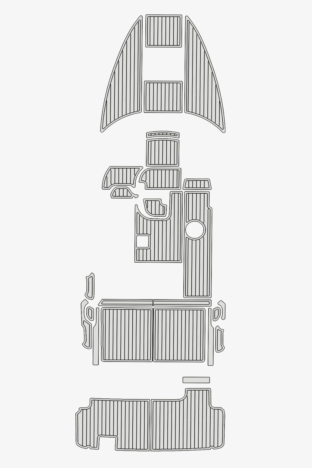 1 Kit EVA foam flooring faux teak 6mm 1997-1999 Bayliner 2655 Ciera