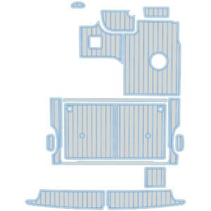 1 Kit EVA foam flooring faux teak 6mm 1997-2002 Bayline 2855