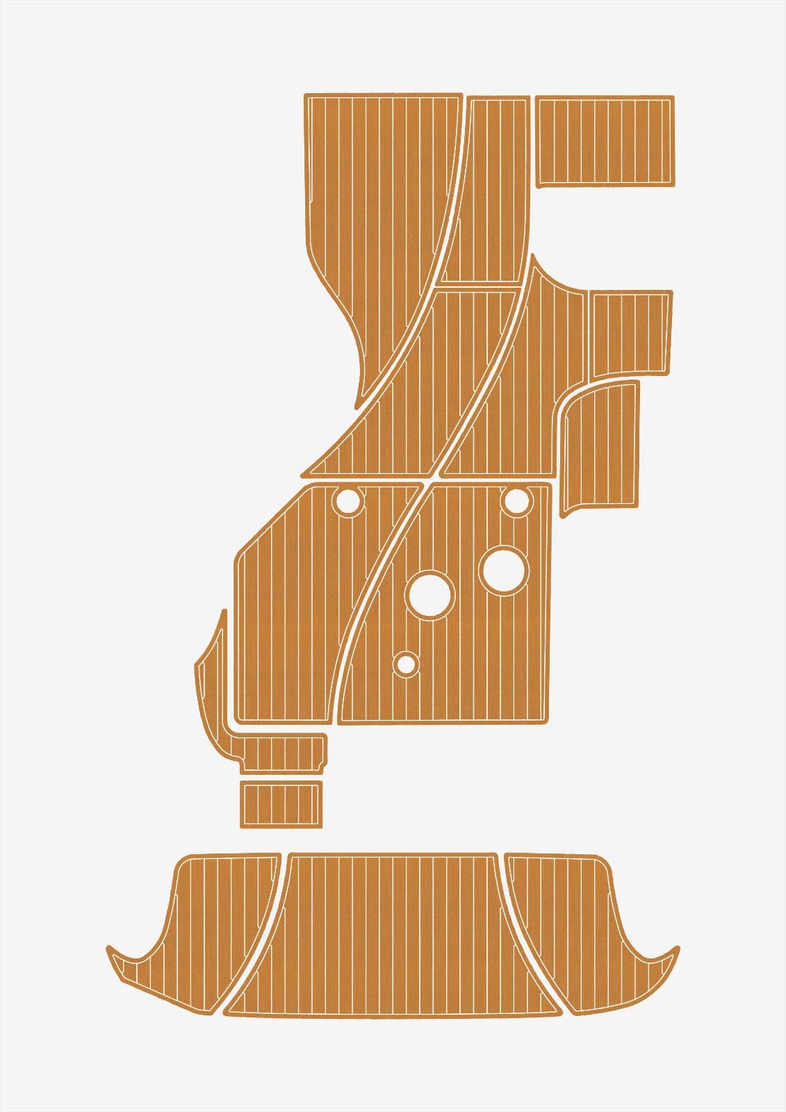 1 Kit EVA foam flooring faux teak 6mm 2008-2009 Bayliner 325