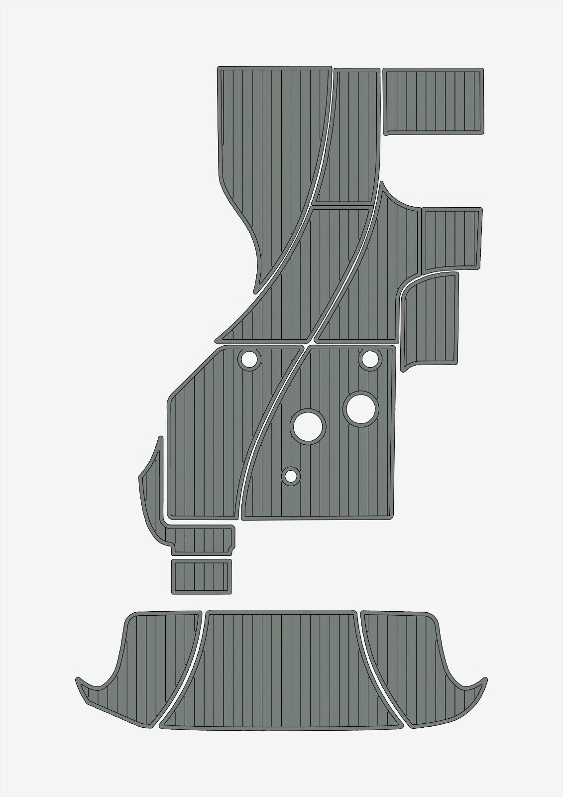 1 Kit EVA foam flooring faux teak 6mm 2008-2009 Bayliner 325