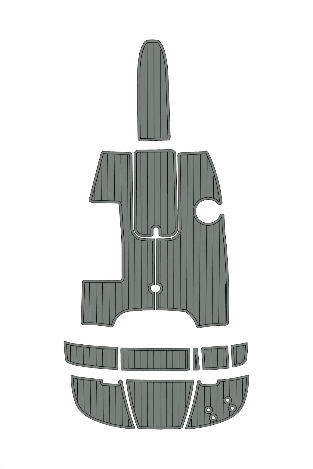 1 Kit EVA foam flooring faux teak 6mm 2010-2016 Bayliner 185 BR