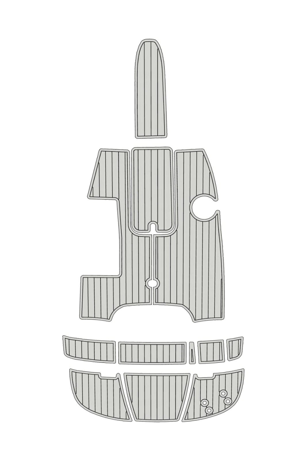 1 Kit EVA foam flooring faux teak 6mm 2010-2016 Bayliner 185 BR