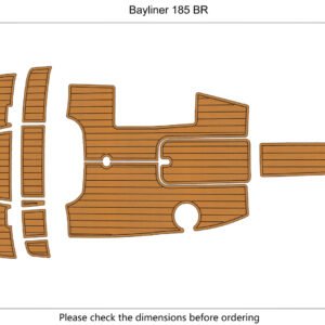 1 Kit EVA foam flooring faux teak 6mm 2010-2016 Bayliner 185 BR