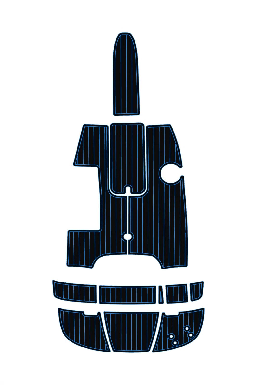 1 Kit EVA foam flooring faux teak 6mm 2010-2016 Bayliner 185 BR