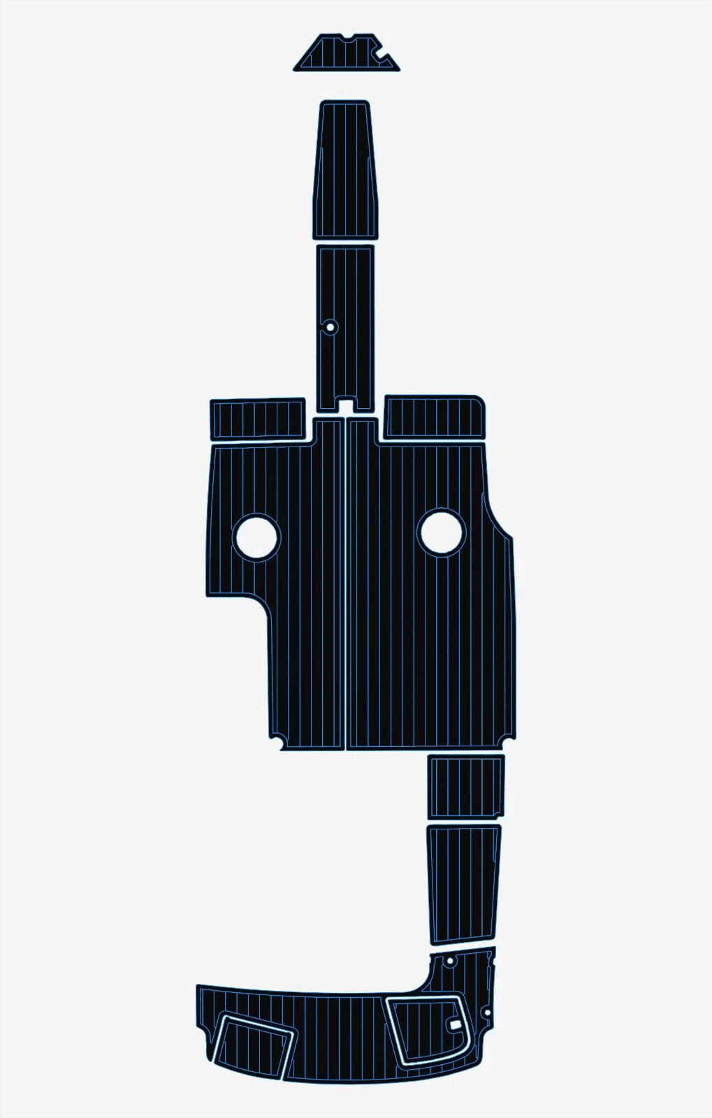 1 Kit EVA foam flooring faux teak mat 2000-2006 Cobalt 246