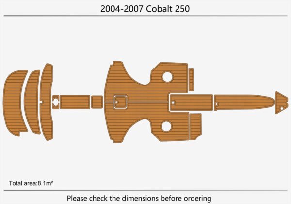 EVA foam flooring faux teak mat 2004-2007 Cobalt 250 (11) 1 Kit EVA foam flooring faux teak mat 2004-2007 Cobalt 250
