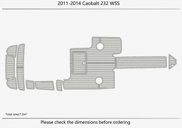 EVA foam flooring faux teak mat 2011-2014 Cobalt 232 WSS (13) 1 Kit EVA foam flooring faux teak mat 2011-2014 Cobalt 232 WSS