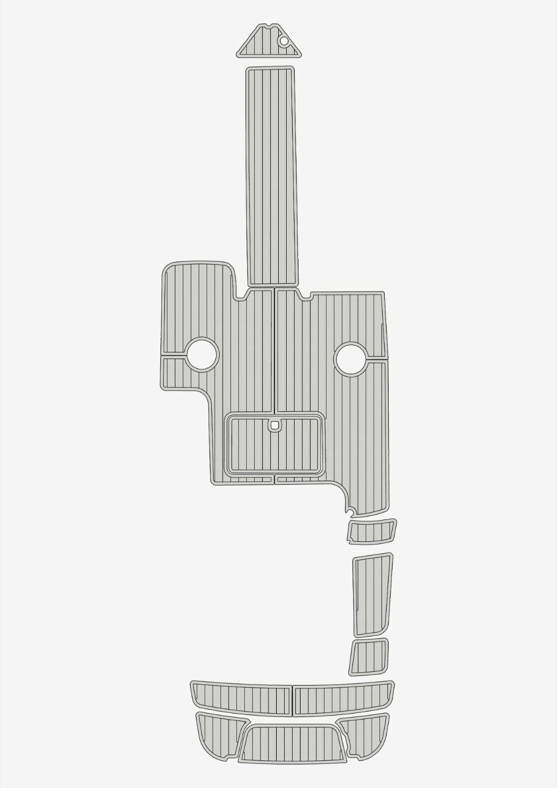 1 Kit EVA foam flooring faux teak mat 2011-2014 Cobalt 232 WSS