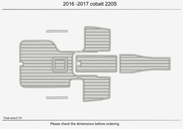 EVA foam flooring faux teak mat 2016-2017 Cobalt 220S (2) 1 Kit EVA foam flooring faux teak mat 2016-2017 Cobalt 220S