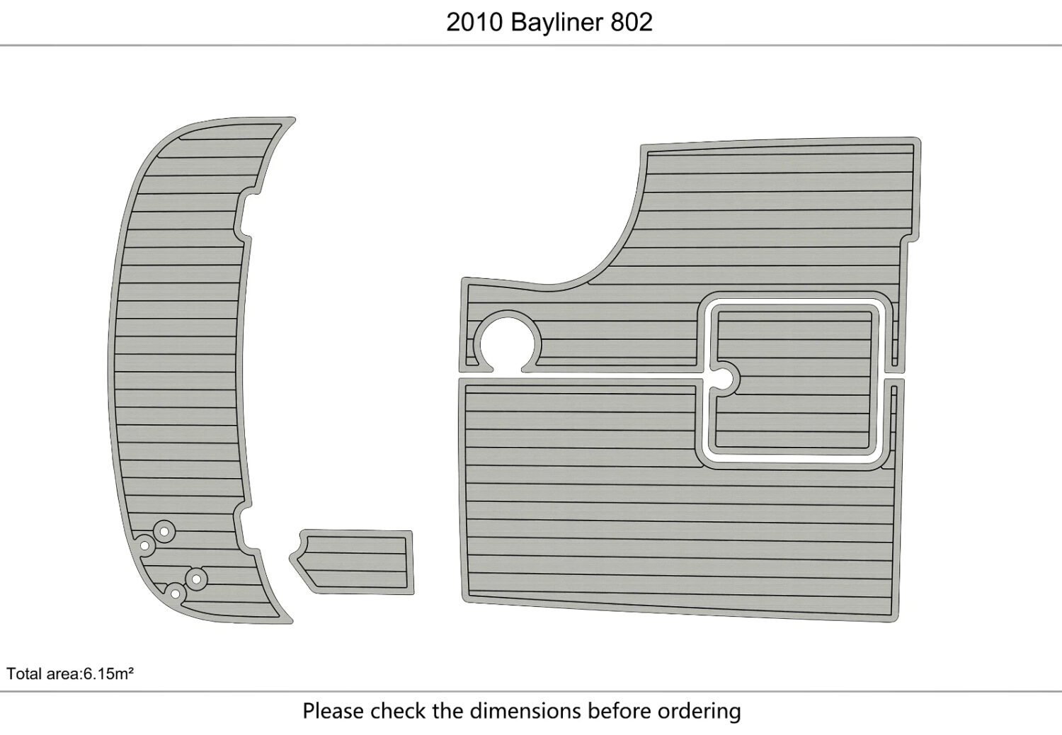 1 Kit EVA foam marine deck boat flooring Anti-slip 2010 Bayliner 802