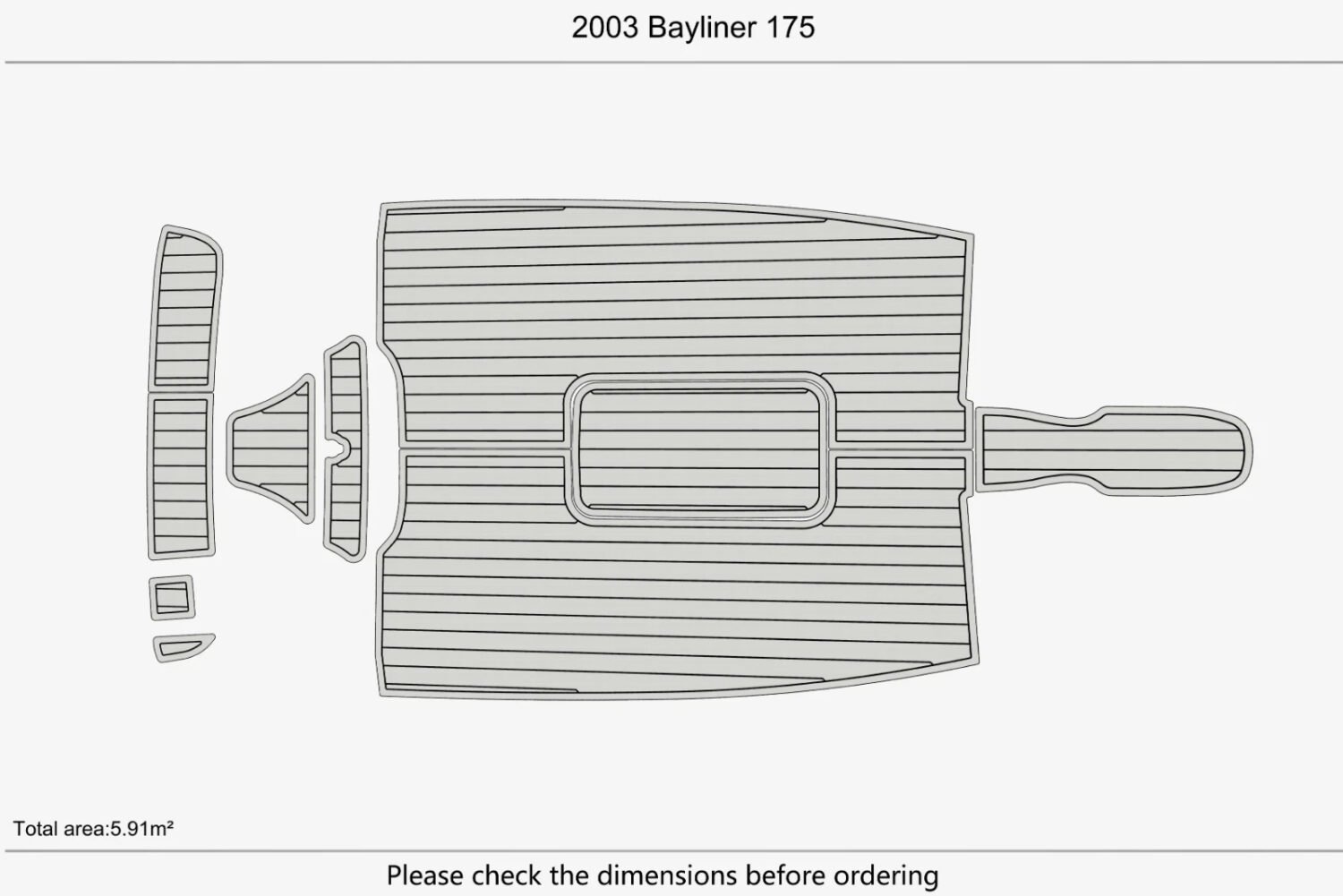 1 Kit EVA foam marine deck flooring 2003 Bayliner 175 Anti-slip mat Custom