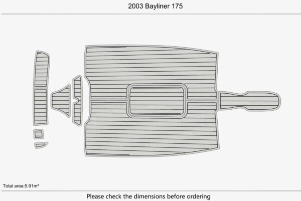 EVA foam marine deck flooring 2003 Bayliner 175 Anti-slip mat Custom (3) 1 Kit EVA foam marine deck flooring 2003 Bayliner 175 Anti-slip mat Custom