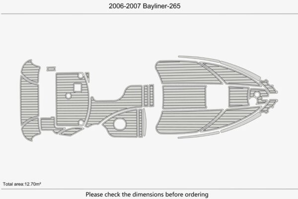 EVA foam marine deck flooring 2006-2007 Bayliner 265 Anti-slip (3) 1 Kit EVA foam marine deck flooring 2006-2007 Bayliner 265 Anti-slip