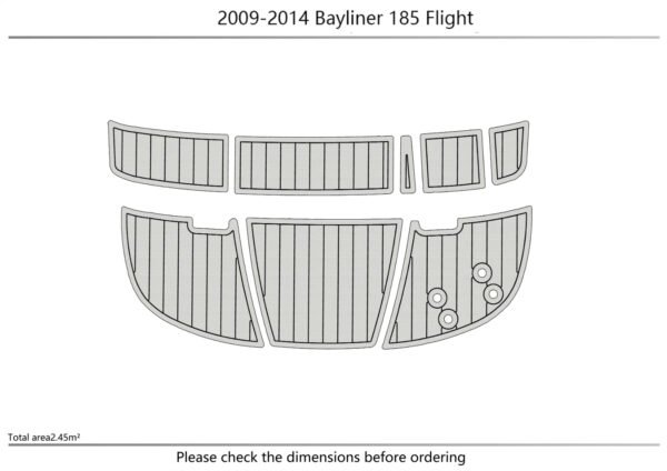 EVA foam marine deck flooring 2009-2014 Bayliner 185 Flight Anti-slip (3) 1 Kit EVA foam marine deck flooring 2009-2014 Bayliner 185 Flight Anti-slip