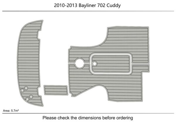 EVA foam marine deck flooring 2010-2013 Bayliner 702 Cuddy Anti-slip (3) 1 Kit EVA foam marine deck flooring 2010-2013 Bayliner 702 Cuddy Anti-slip