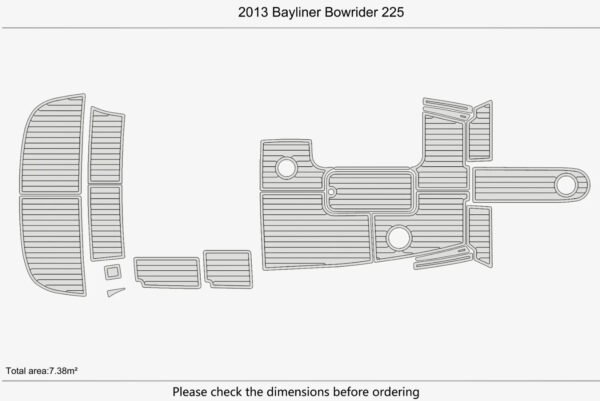 EVA foam marine deck flooring 2013 Bayliner 225 Bowrider Anti-slip (3) 1 Kit EVA foam marine deck flooring 2013 Bayliner 225 Bowrider Anti slip