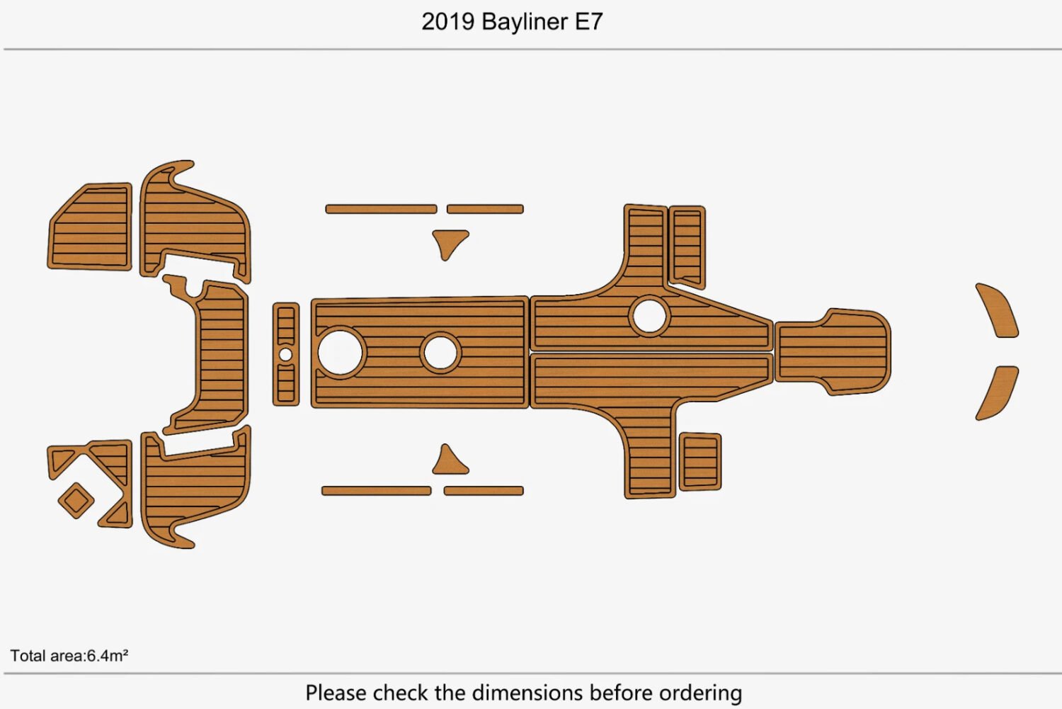 EVA foam marine deck flooring 2019 Bayliner E7 Anti-slip (2) 1 Kit EVA foam marine deck flooring 2019 Bayliner E7 Anti-slip
