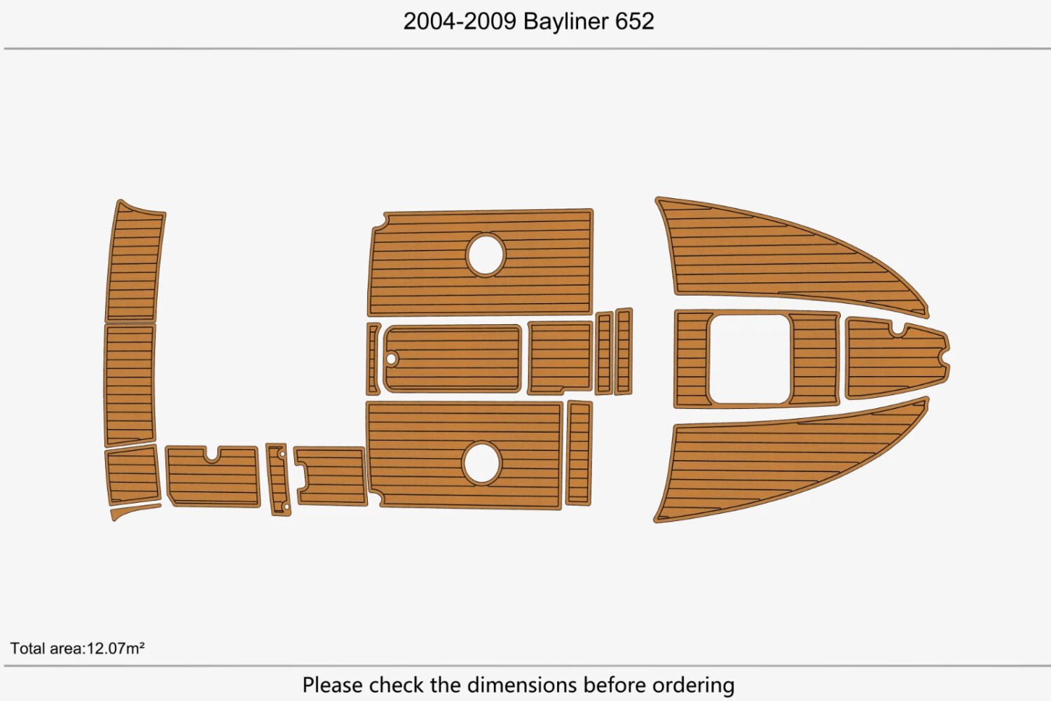EVA foam marine deck flooring Anti-slip 2004-2009 Bayliner 652 (2) 1 Kit EVA foam marine deck flooring Anti-slip 2004-2009 Bayliner 652