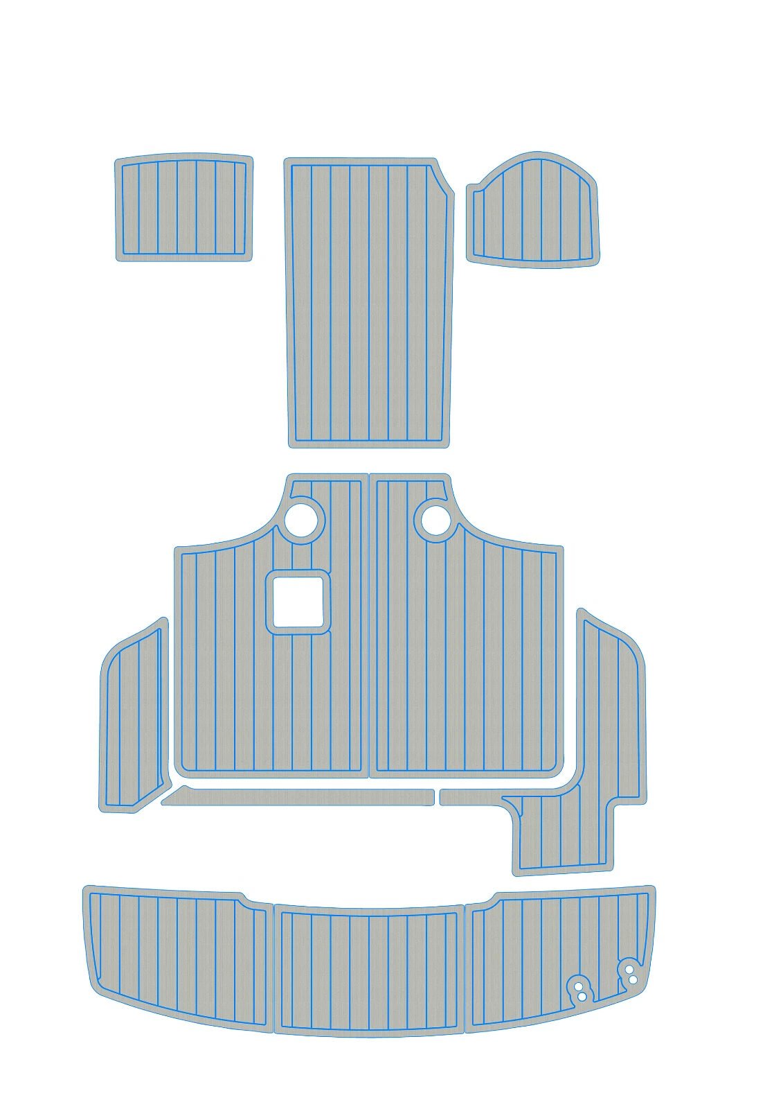 EVA foam marine deck flooring Anti-slip 2008-2013 Bayliner 266 EC (10) 1 Kit EVA foam marine deck flooring Anti-slip 2008-2013 Bayliner 266 EC