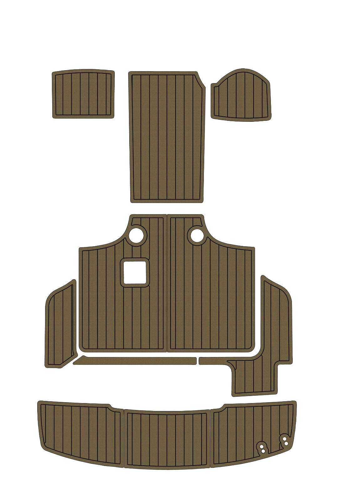 EVA foam marine deck flooring Anti-slip 2008-2013 Bayliner 266 EC (6) 1 Kit EVA foam marine deck flooring Anti-slip 2008-2013 Bayliner 266 EC