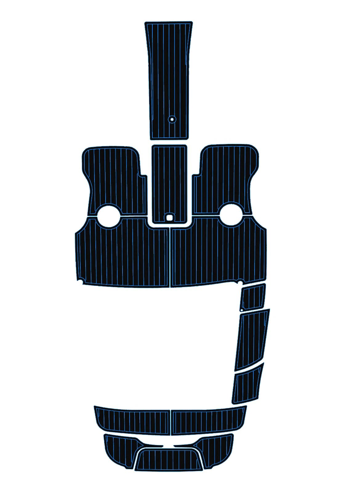 1 Kit EVA foam marine deck flooring faux teak mat 2011-2016 cobalt 200