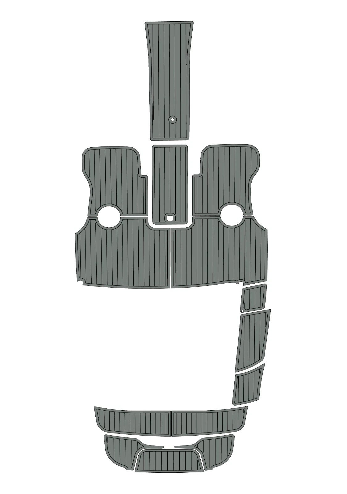 1 Kit EVA foam marine deck flooring faux teak mat 2011-2016 cobalt 200