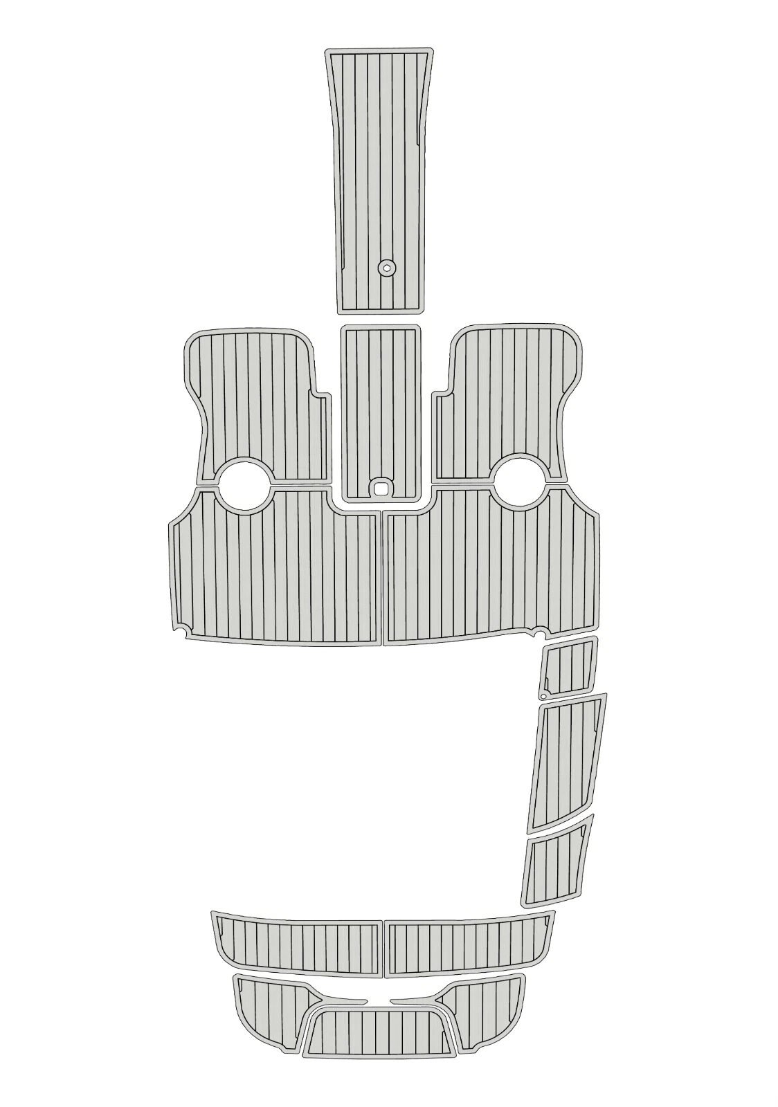 1 Kit EVA foam marine deck flooring faux teak mat 2011-2016 cobalt 200