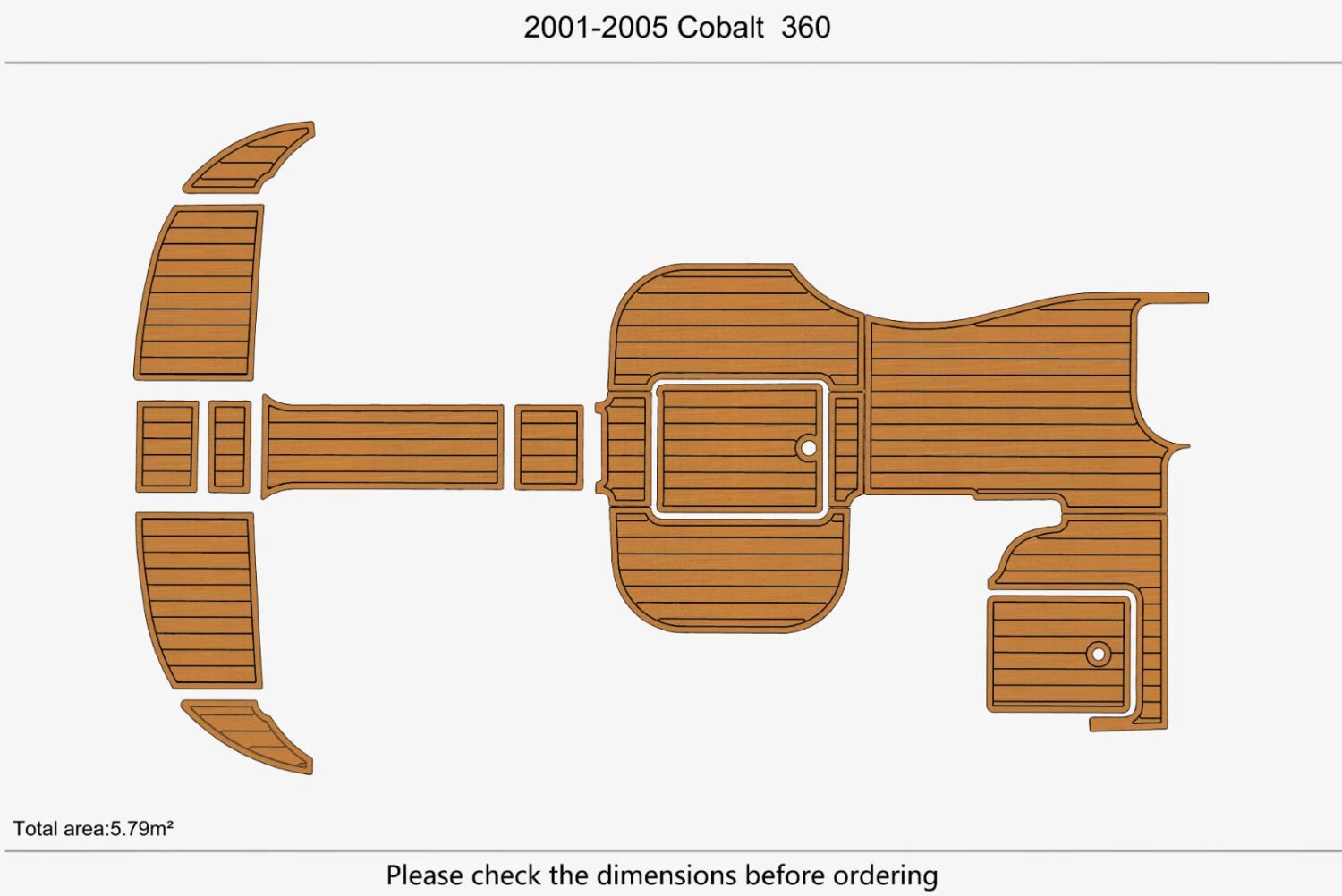 EVA foam marine flooring 6mm 2001-2005 Cobalt 360 (10) 1 Kit EVA foam marine flooring 6mm 2001-2005 Cobalt 360