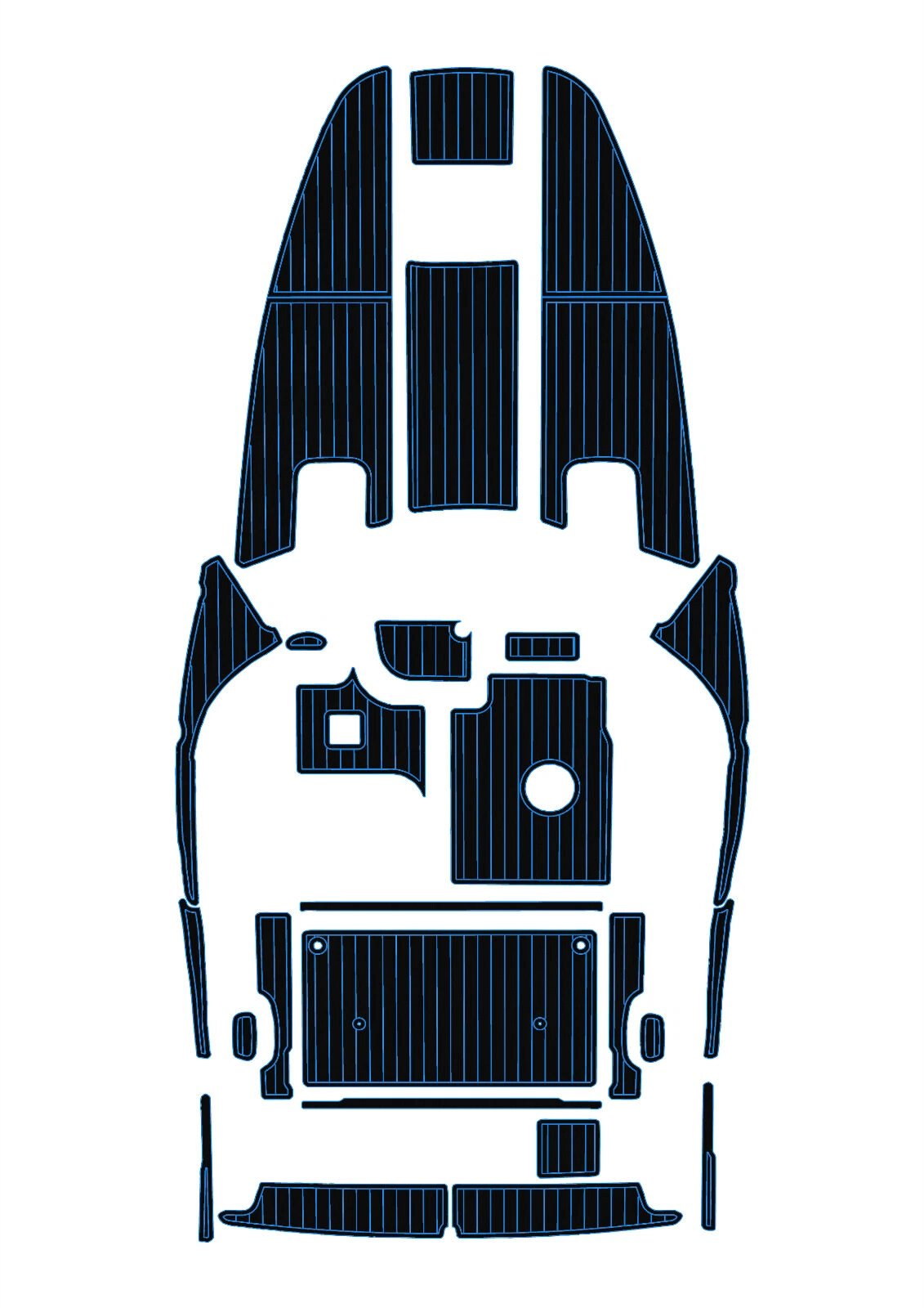 1 Kit EVA foam marine flooring faux Teak 1997-1999 Bayliner Ciera 2855