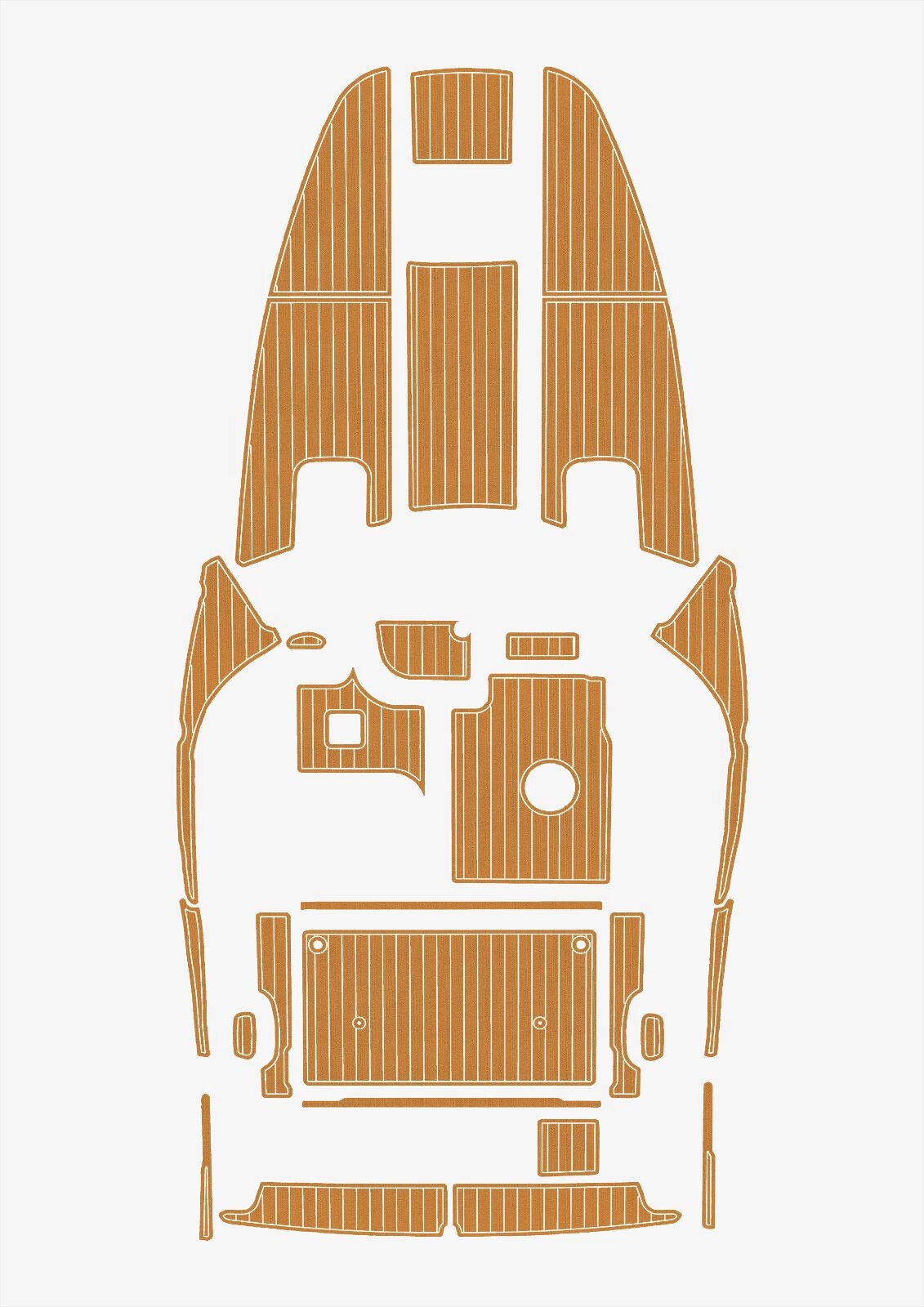 1 Kit EVA foam marine flooring faux Teak 1997-1999 Bayliner Ciera 2855