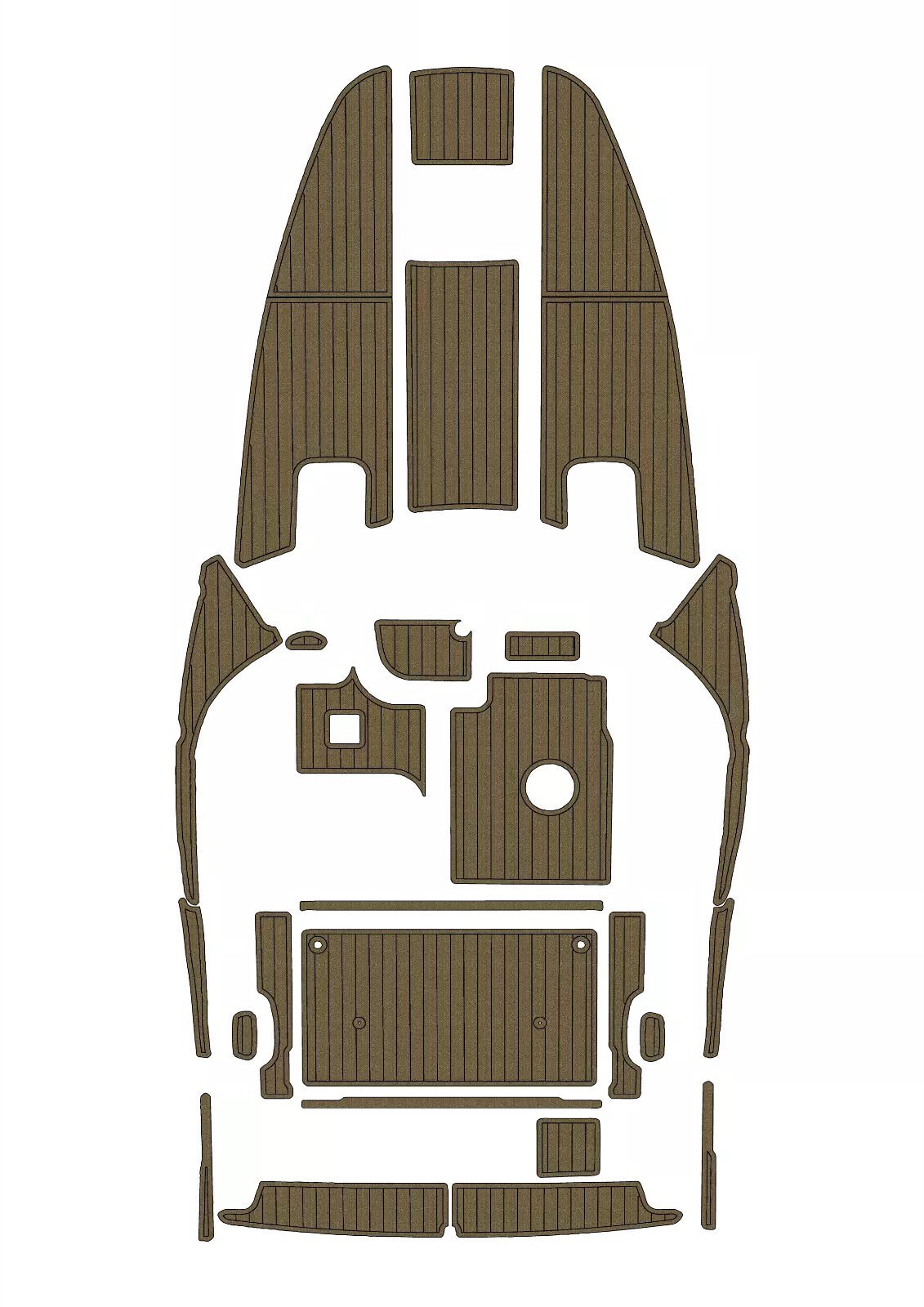 1 Kit EVA foam marine flooring faux Teak 1997-1999 Bayliner Ciera 2855