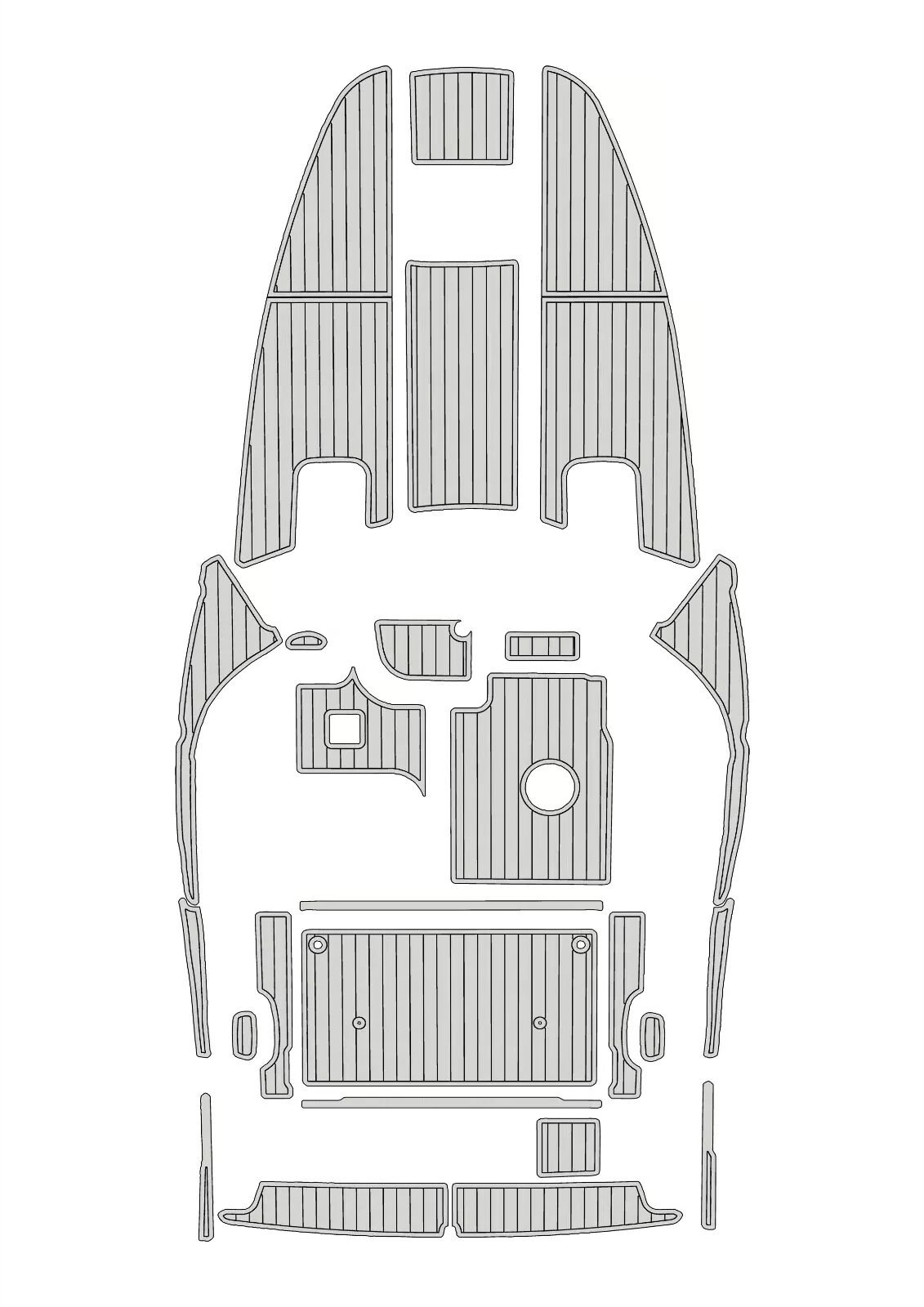 1 Kit EVA foam marine flooring faux Teak 1997-1999 Bayliner Ciera 2855
