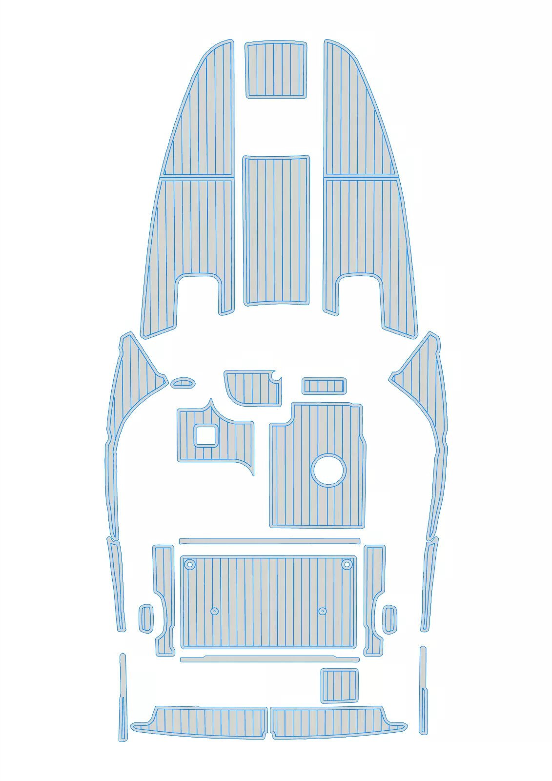 1 Kit EVA foam marine flooring faux Teak 1997-1999 Bayliner Ciera 2855