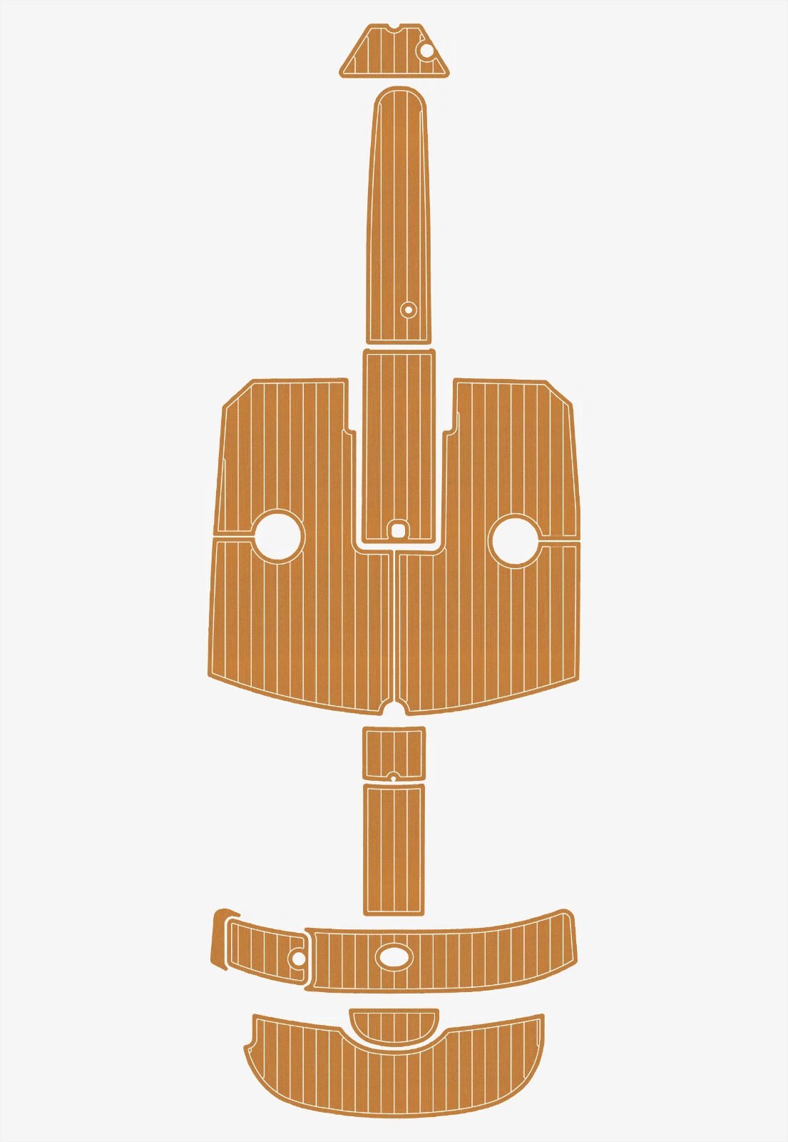 1 Kit EVA foam marine flooring faux teak 2003-2009 Cobalt 220