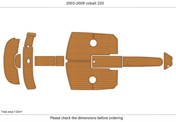 EVA foam marine flooring faux teak 2003-2009 Cobalt 220 (10) 1 Kit EVA foam marine flooring faux teak 2003-2009 Cobalt 220