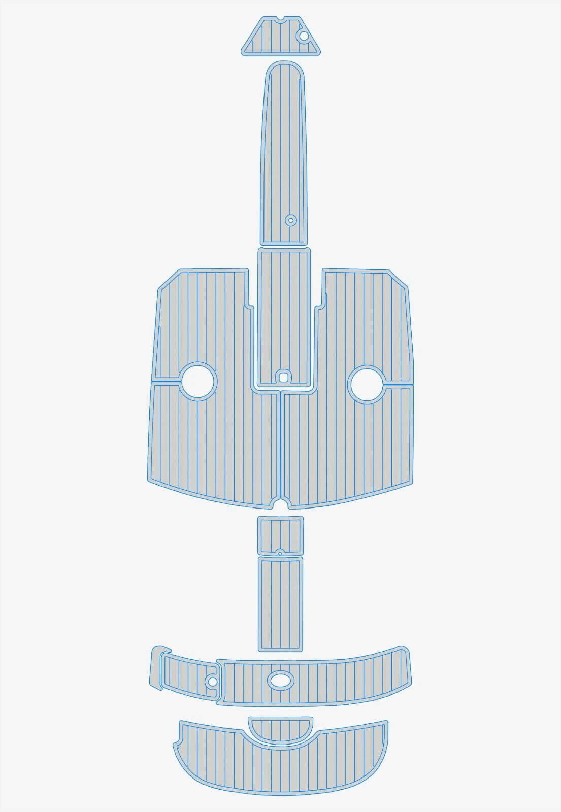 1 Kit EVA foam marine flooring faux teak 2003-2009 Cobalt 220