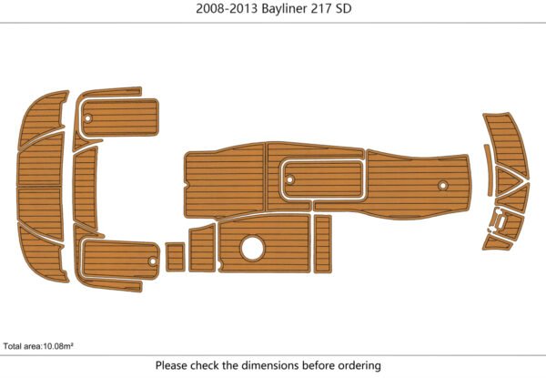 EVA marine deck flooring 2008-2013 Bayliner 217 SD (2) 1 Kit EVA foam marine deck flooring 2008-2013 Bayliner 217 SD