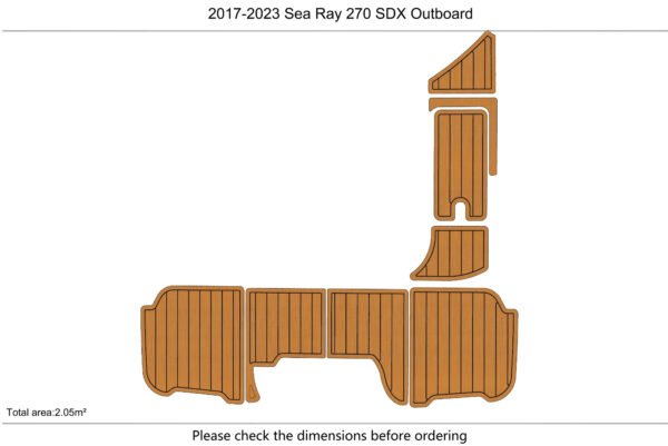 One Kit EVA foam boat floor 6mm 2017-2023 Sea Ray 270 SDX Outboard (14) One Kit EVA foam boat floor 6mm 2017-2023 Sea Ray 270 SDX