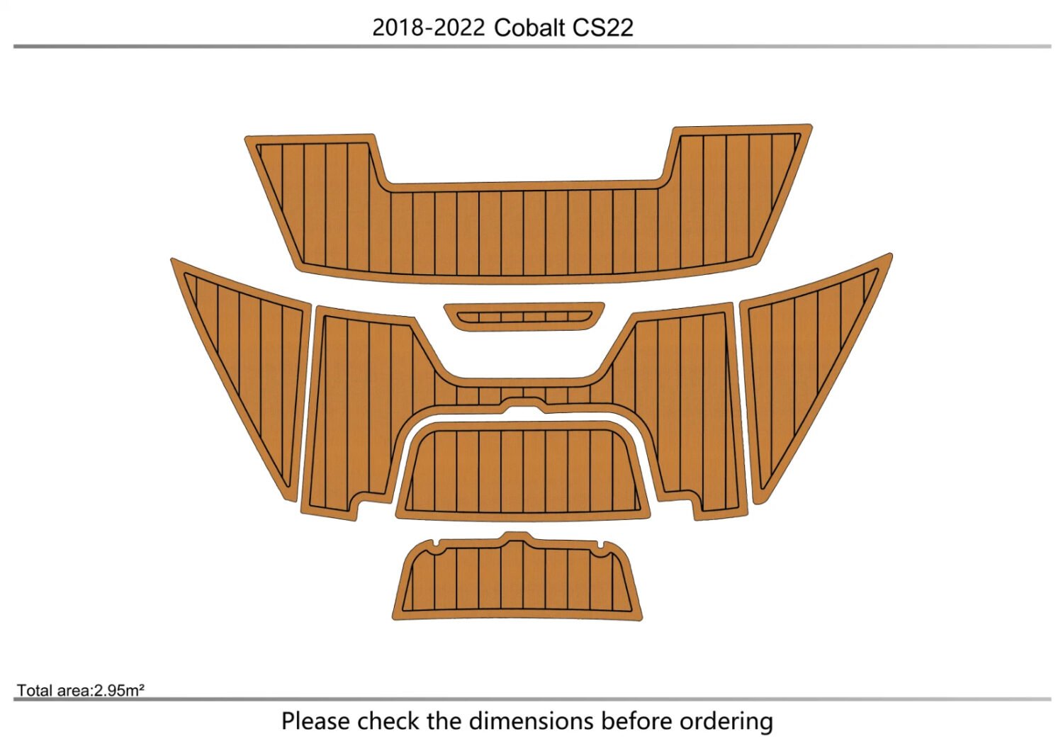 One Kit EVA foam marine boat floor 6mm 2018-2022 Cobalt CS22