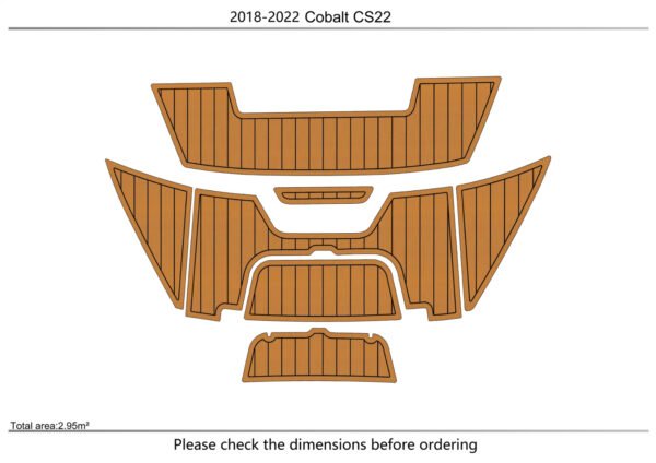 One Kit EVA foam faux marine floor 6mm 2018-2022 Cobalt CS22 Swim platform (1) One Kit EVA foam marine boat floor 6mm 2018-2022 Cobalt CS22