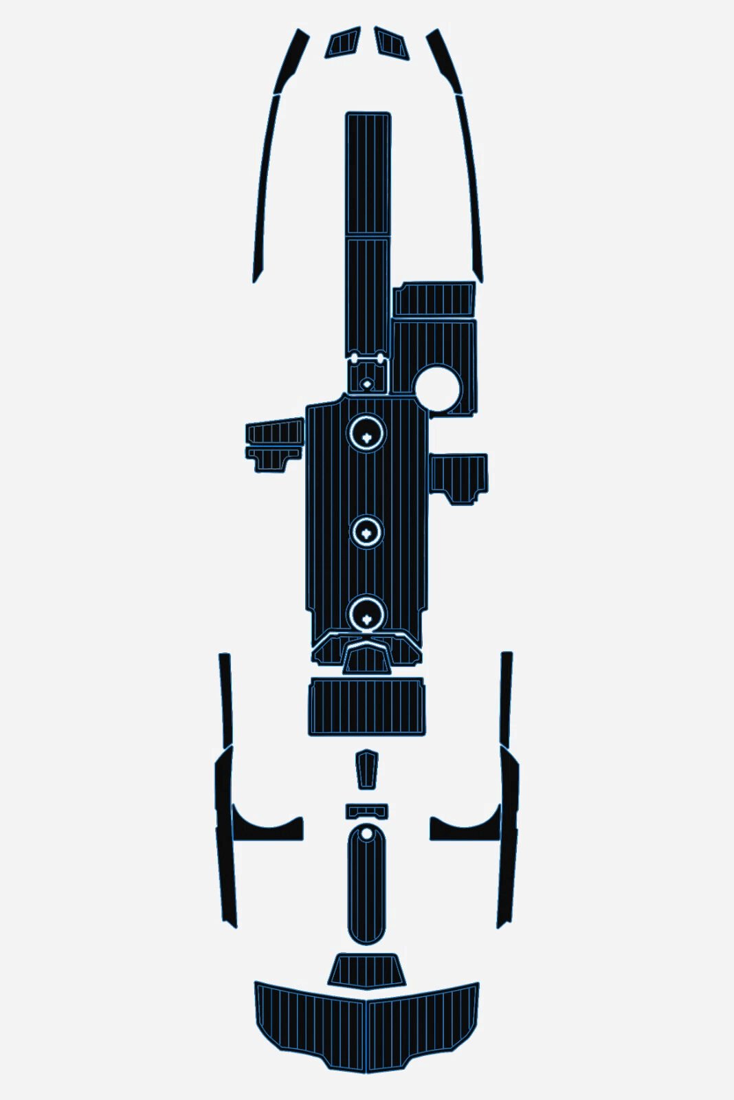 One Kit EVA foam marine boat flooring 2023 Mastercraft XT24 Anti-slip mat