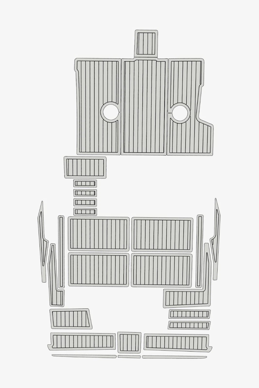 1 Kit EVA Foam marine flooring 1993 Carver Santego 38 (14) 1 Kit EVA Foam marine flooring 1993 Carver Santego 38