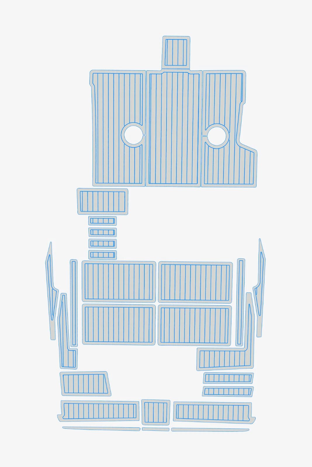 1 Kit EVA Foam marine flooring 1993 Carver Santego 38 (15) 1 Kit EVA Foam marine flooring 1993 Carver Santego 38