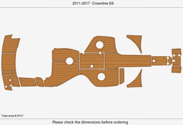 1 Kit EVA foam boat floor 2011-2017 Crownline E6 (1) 1 Kit EVA foam boat floor 2011-2017 Crownline E6