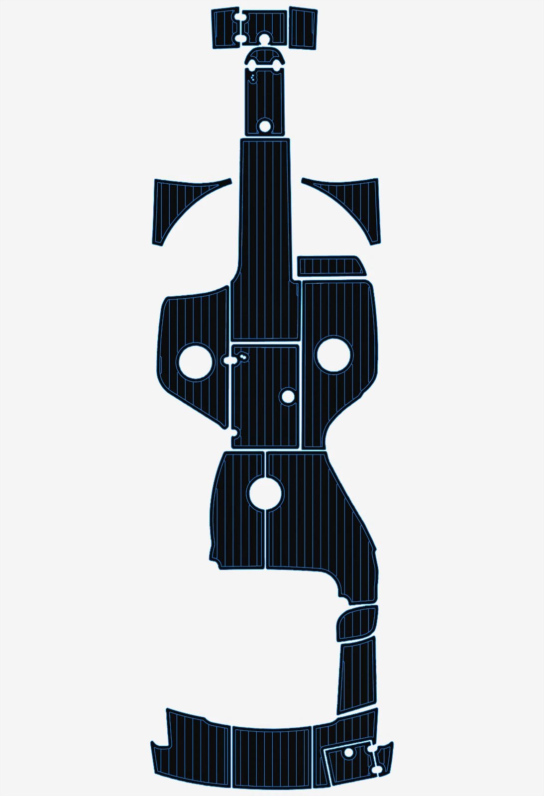 1 Kit EVA foam boat floor 2011-2017 Crownline E6 (3) 1 Kit EVA foam boat floor 2011-2017 Crownline E6