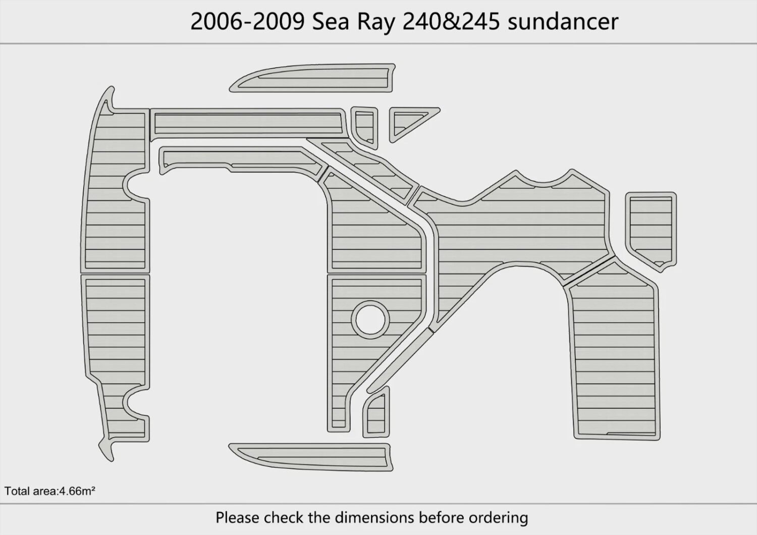 1 kit EVA foam boat flooring 2006-2009 Sea Ray 240&245 sundancer