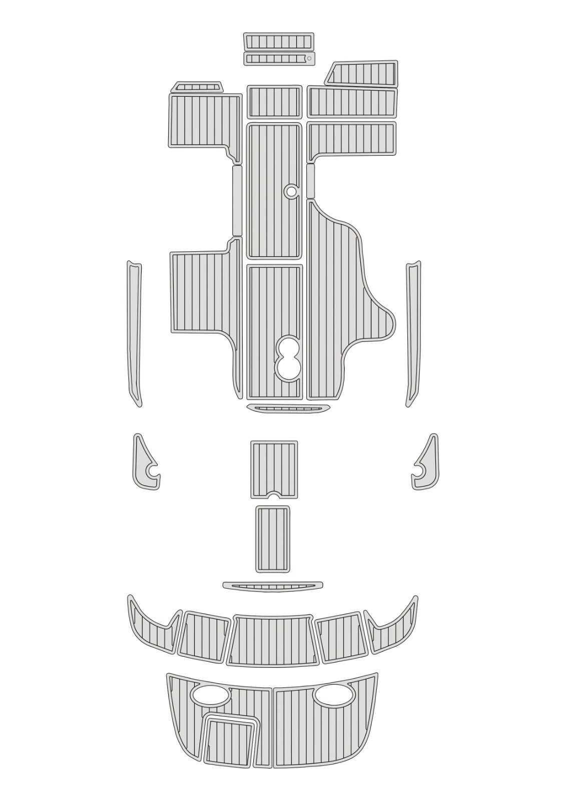 1 Kit EVA Foam Boat flooring 2003-2009 Sea Ray 290 Sun Sport