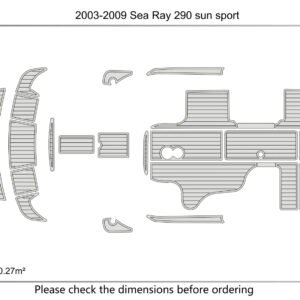 1 Kit EVA Foam Boat flooring 2003-2009 Sea Ray 290 Sun Sport