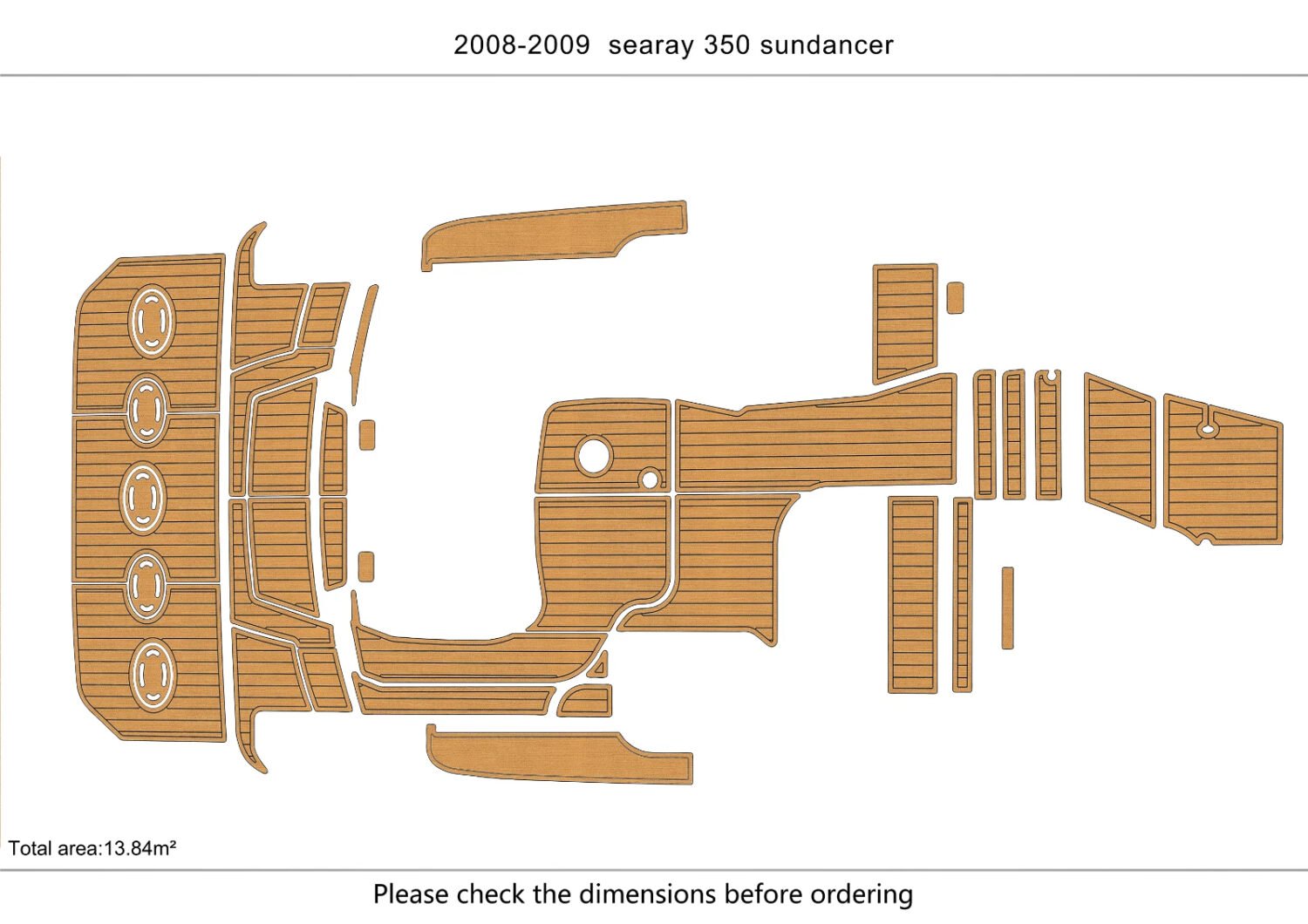 EVA Foam Boat flooring 2008-2009 Sea Ray 350 Sundancer (1) 1 Kit EVA Foam Boat flooring 2008-2009 Sea Ray 350 Sundancer